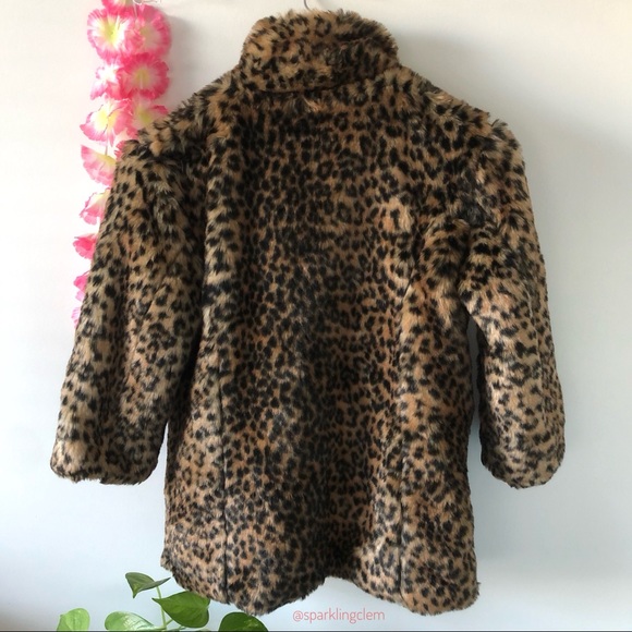Bershka Big Cat Faux Fur Animal Coat/ Jacket - Picture 4 of 7